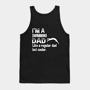 Swimming Funny dad definition theme with silhouette art Tank Top